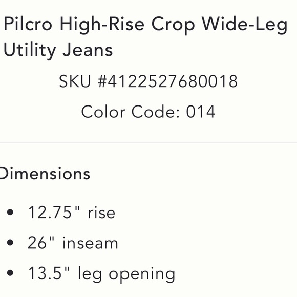 Pilcro High Rise Wide-Leg Cropped Utility Jeans - Picture 5 of 10